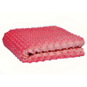 Tissu minky dot, 380 g/m², largeur 160 cm, corail