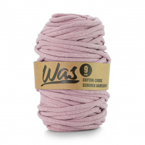 Cordons tressé coton 9 mm, 50 m, couleur rose ancienne 100