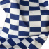 Tissu d'extérieur, déperlant pour transats et hamacs de jardin, Blanc Bleu Damier 5x10 cm