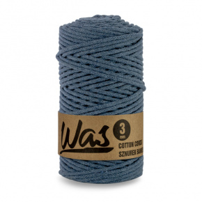 Cordons tressé coton 3 mm, 100 m, couleur denim Cordons tressé coton 3 mm, 100 m, couleur denim