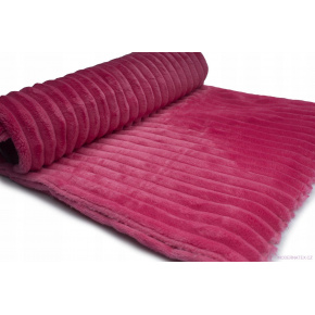 Minky tissu à rayures, 380 g/m², largeur 160 cm, fuchsia