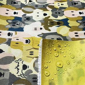 Tissu extérieur Imperméable PVC Codura 600D, 360 g/m², 150 cm, Chien 7 Beige