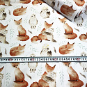 Tkanina bawełniana wzór Wiewiórka i Sowa