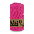Cordons tressé coton 3 mm, 100 m, couleur fuchsia