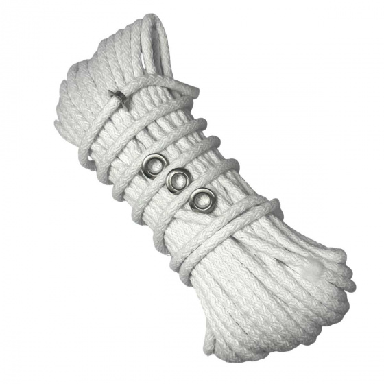 Bavlněno-Polyesterové lano 9 mm x 25 m, barva bílá