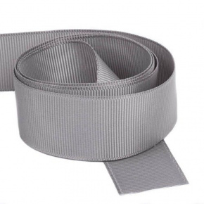 Ruban très solide souple en polyester, couleur Gris clair, 30 mm emballage 50 m