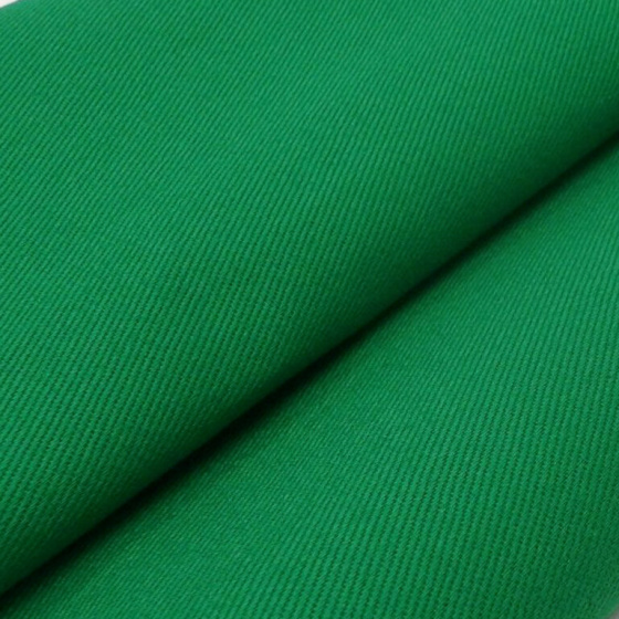 Tissu sergé de polycoton, 250 g/m², largeur 150 cm, au mètre, vert fonce 