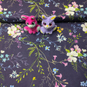 Bavlnené látky vzor Kvety na Granatovém
