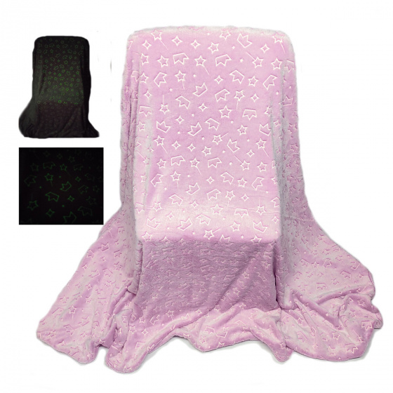 Deka svíticí Nebe barva růžová 150 x 200 cm