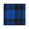 Bavlněná flanelová látka vzor kostka modrá  8x8 cm