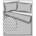 Tissu en coton uni au mètre, 125 g/m², largeur 160 cm, Triangulair gris   