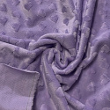 Tissu minky coeurs, 330 gr/m2, largeur 160 cm, couleur lavande