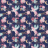 Tissu coton au métre imprimé Licorne couleur grenat