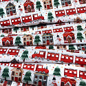 Christmas cotton fabric, by the meter, width 160 cm, pattern Christmas on White 5