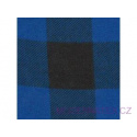 Bavlněná flanelová látka vzor kostka modrá 4x4 cm