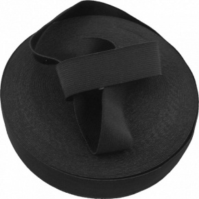 Élastique côtelée des vêtements 50 mm noir 25 m Élastique côtelée des vêtements 50 mm noir 25 m