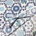 Tissu coton au métre imprimé Oriental bleu 2