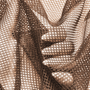 Tissu filet mesh marron au mètre, maille fine 2 × 2 mm, 60 g/m², largeur 150 cm Tissu filet mesh marron au mètre, maille fine 2 × 2 mm, 60 g/m², largeur 150 cm