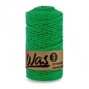 Cordons tressé coton 3 mm, 100 m, couleur verte Cordons tressé coton 3 mm, 100 m, couleur verte