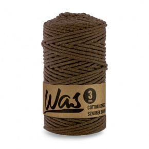 Cordons tressé coton 3 mm, 100 m, couleur marron