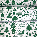 Tkanina bawełniana świąteczna wzór Merry Christmas