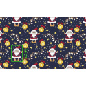 Vánoční bavlněná látka, metráž, šíře 160 cm, Vánoční Hračky na Granatovém