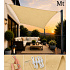 Voile d’ombrage rectangulaire 3x2 m, Oxford 165 g/m², protection contre le soleil avec protection UV, beige