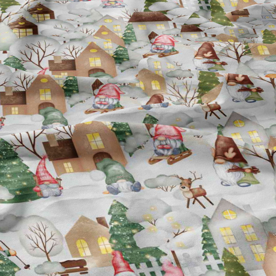 Tissus en coton de Noël au mètre, motif Temps de Noël 160 cm