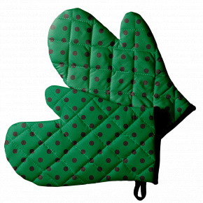 Un ensemble de gants de cuisine, Pois Vert