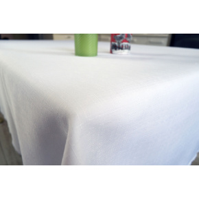 Nappe déperlante Lin, 140x220 cm, couleur Blanche,  anti tache