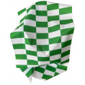 Tissu d'extérieur pour transats et hamacs de jardin, Blanc-Verte Claire Damier 5x10 cm