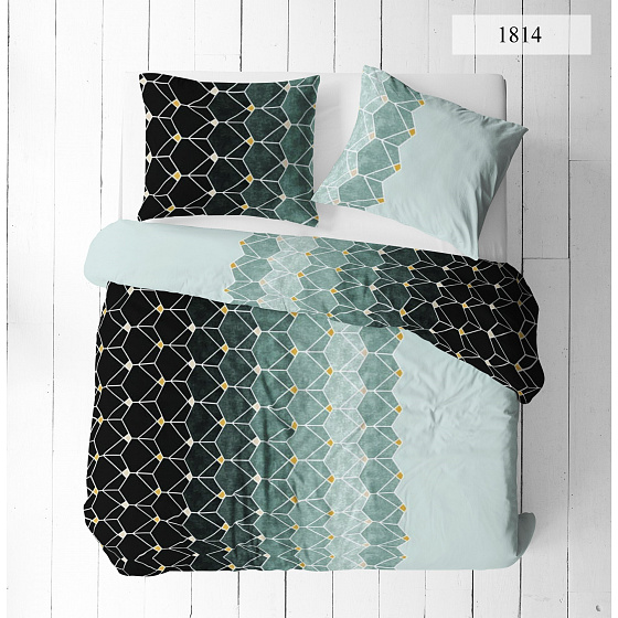 Tissu en coton Abstraction menthol, largeur 160 cm