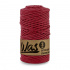 Cordons tressé coton 3 mm, 100 m, couleur bordeaux