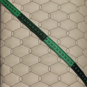 Ekoskóra GEO kolor Bežowy pikowana Brązową nicią 145 cm