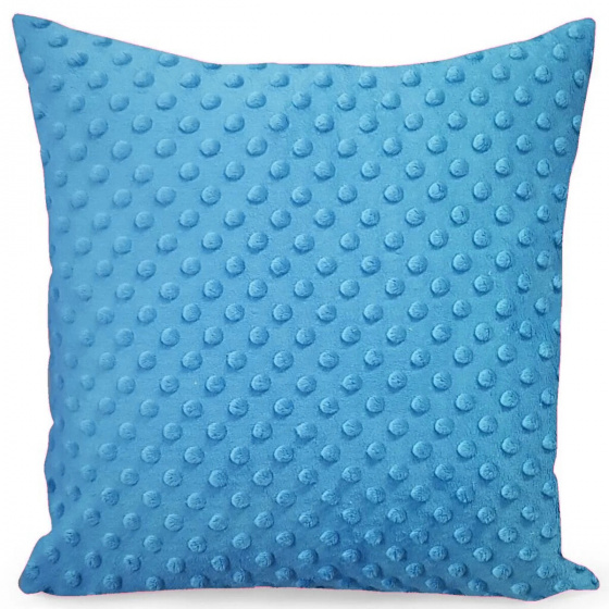 Housse de coussin micropeluche 40X40 cm, Turquoise