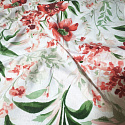 Cotton Fabric Flowers on White