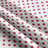 Tissu coton au métre couleur blanche pois amarante 10 mm