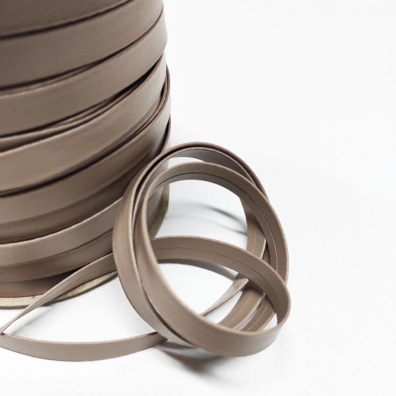 Biais replié simili cuir 10 mm couleur beige 308