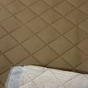 Simili cuir matelassé 5X5 cm, 540 g/m², largeur 145 cm, cappuccino