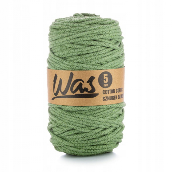 Cordons tressé coton 5 mm, 100 m, couleur pistaches 240