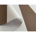 Tissu imperméable PREMIUM à rayures cappuccino et blanches, polyester PU, 190 g/m², largeur 160 cm
