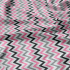 Tissu coton au métre couleur blanche zigzag multi rose