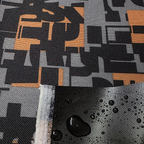 Tissu extérieur Imperméable PVC Codura 600D, 360 g/m², 150 cm, Mosaique Orange Tissu extérieur Imperméable PVC Codura 600D, 360 g/m², 150 cm, Mosaique Orange