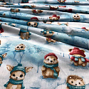 Christmas cotton fabric, by the meter, width 160 cm, pattern Christmas on White 47