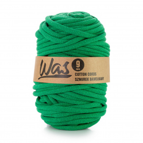Cordons tressé coton 9 mm, 50 m, couleur vert 220