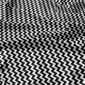 Tissu coton au métre couleur blanche zigzag noir Tissu coton au métre couleur blanche zigzag noir