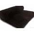 Minky tissu à rayures, 380 g/m², largeur 160 cm, noir
