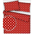 Tissu coton au métre couleur rouge pois blanche 7 mm
