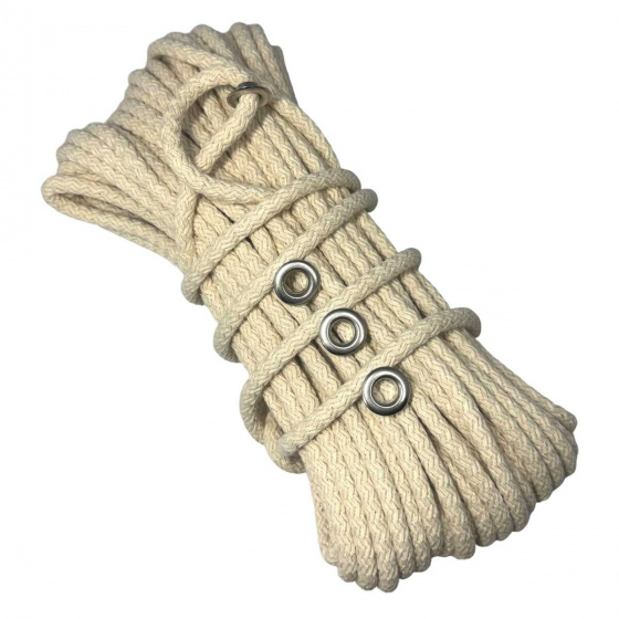 Bavlněno-Polyesterové lano 9 mm x 25 m, barva béžová