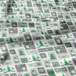 Tissus en coton de Noël au mètre, 160 cm motif scandinave 4 rouge